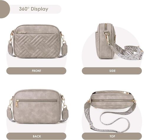 Crossbody Bags for Women Trendy, Quilted Crossbody Purses, Leather Women's Shoulder Handbags with Card Slots in Saudi Arabia
