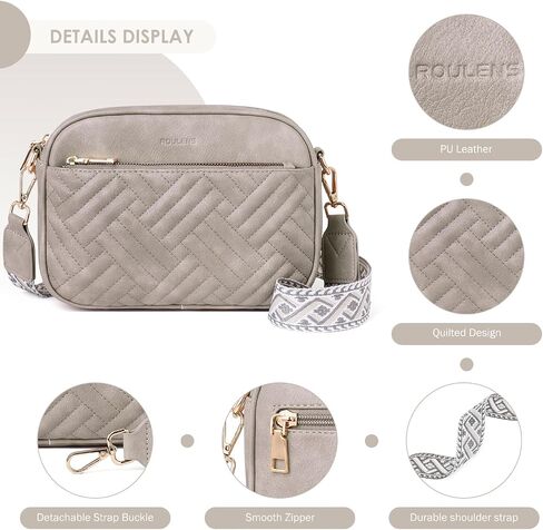 Crossbody Bags for Women Trendy, Quilted Crossbody Purses, Leather Women's Shoulder Handbags with Card Slots in Saudi Arabia