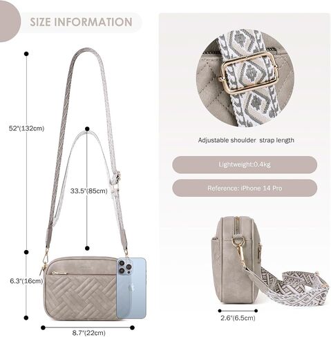 Crossbody Bags for Women Trendy, Quilted Crossbody Purses, Leather Women's Shoulder Handbags with Card Slots in Saudi Arabia
