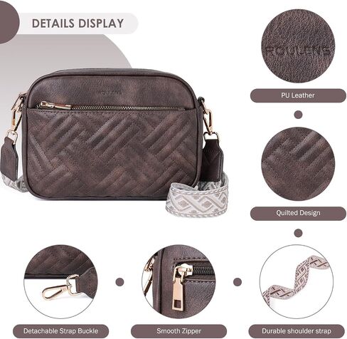 Crossbody Bags for Women Trendy, Quilted Crossbody Purses, Leather Women's Shoulder Handbags with Card Slots in Saudi Arabia