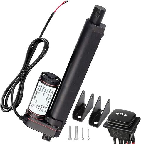 مشغل خطي URANT 24 فولت 8 بوصة، محرك خطي عالي السرعة 1000 نيوتن 10 مم/ثانية مع دعامة تثبيت ومفتاح مقاوم للماء لفتحة باب كهربائي للمنزل (200 مم) in Kuwait