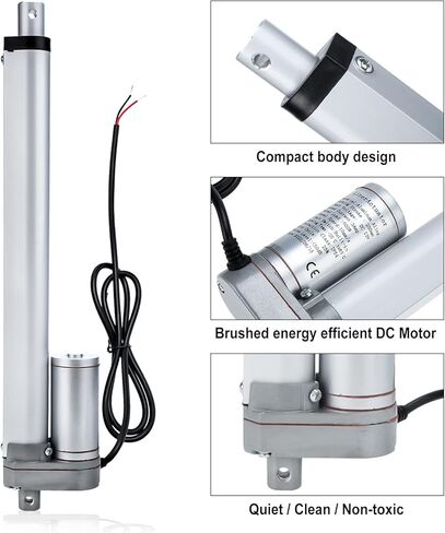 محرك خطي للسكتة الدماغية من Xeternity-Made DC12V 10 بوصة مع دعامة تثبيت 900N(225lbs) أقصى رفع 10 مم/ثانية لكرسي طاولة التلفاز رفع سرير التدليك المحرك الخطي للأريكة الكهربائية in Kuwait