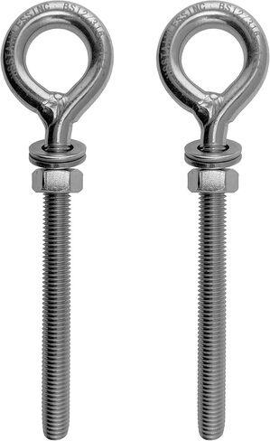 US STAINLESS 2 Pieces Stainless Steel 316 M12 Eye Bolt 12mm x 100mm (1/2" x 4") Marine Grade in Saudi Arabia