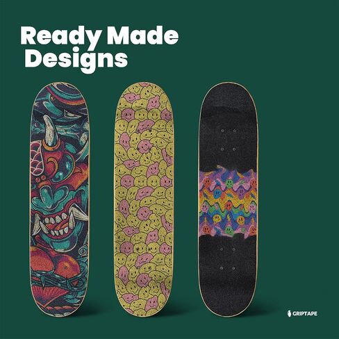 Grip Tape for Skateboard, Scooter or Longboard – Non Slip Tape, Medium Grid, Simple Anti-Bubble Application – Unique Design That Stands Out (Skate, Banana) in Saudi Arabia