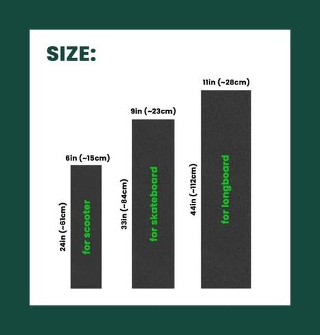 Grip Tape for Skateboard, Scooter or Longboard – Non Slip Tape, Medium Grid, Simple Anti-Bubble Application – Unique Design That Stands Out (Skate, Banana) in Saudi Arabia