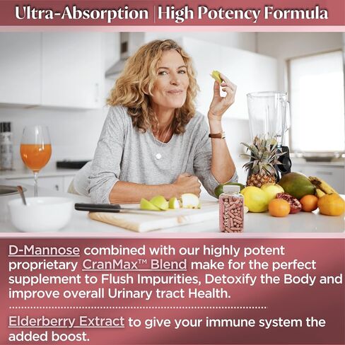 Cranberry Urinary Tract Health Supplement with CranMax for Vaginal Health 1400mg Natural UT Support Cranberry Pills Rapid Action Detox & Impurities Flush (60 Count) in Saudi Arabia