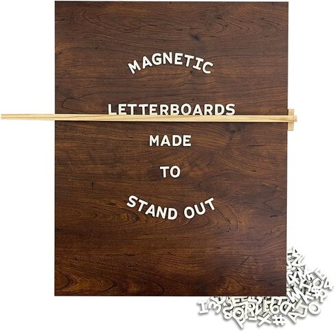 JUT MADE Magnetic Letter Boards - Changeable Letterboard - Rich Wood Finish - Room/Office/Home Decor Signs (16x20 inch, Walnut) in Saudi Arabia