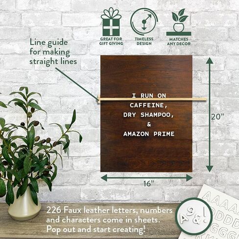 JUT MADE Magnetic Letter Boards - Changeable Letterboard - Rich Wood Finish - Room/Office/Home Decor Signs (16x20 inch, Walnut) in Saudi Arabia