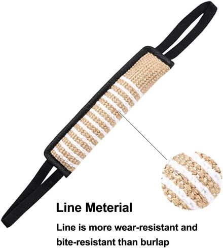 TAIKUU 久の物 قطعتان من لعبة شد الكلاب، لعبة شد الحبل للكلاب، لعبة سحب وسادة عض الجوت مع مقبضين ناعمين وقويين، عصا عض الكلاب لتدريب الجراء واللعب التفاعلي، لعبة سحب الجوت in Kuwait