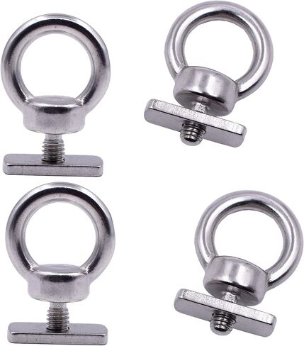 YYST Kayak Track Mount Tie Down Eyelet to Hold Your Bungee Cord or Ropes Up to 0.5" - No Track -Don't use for Anchoring in Kuwait