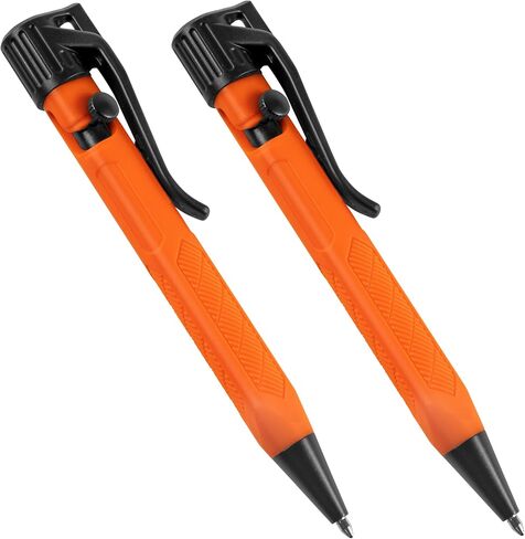 Rite in the Rain Weatherproof Orange Mini Bolt-Action Pen - Black Ink, 2 Pack (No. OR20-2) in Saudi Arabia