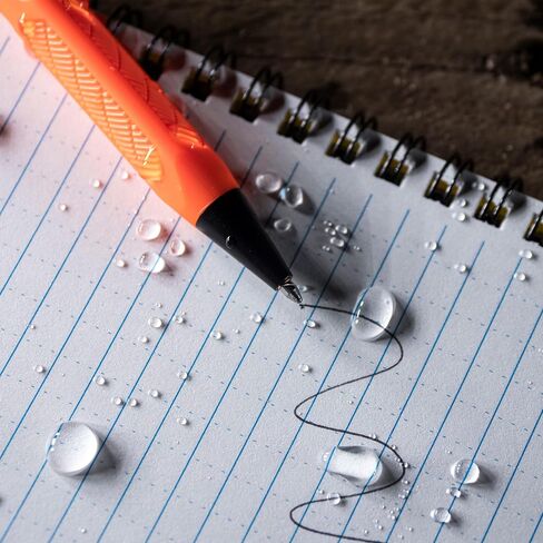 Rite in the Rain Weatherproof Orange Mini Bolt-Action Pen - Black Ink, 2 Pack (No. OR20-2) in Saudi Arabia