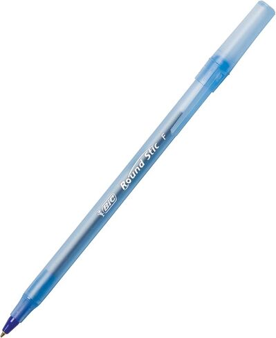 BIC Round Stic Xtra Precision Ballpoint Pen, Fine Point (0.8mm), Blue, 12-Count in Saudi Arabia