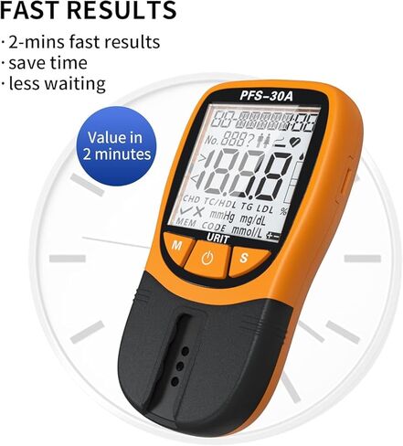 مجموعة اختبار الدهون URIT 5 في 1 مع 10 شرائط اختبار الكوليسترول، دقيقة وسريعة، وسهلة الاستخدام المنزلي in Kuwait