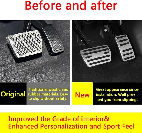 GZJUNFUGJ Anti-Slip Brake Gas Accelerator Foot Pedal Cover Cap Compatible with Honda Accord Civic 10th/11th CR-V Odyssey Insight Interior Accessories Stainless Steel Parts Mat in Kuwait