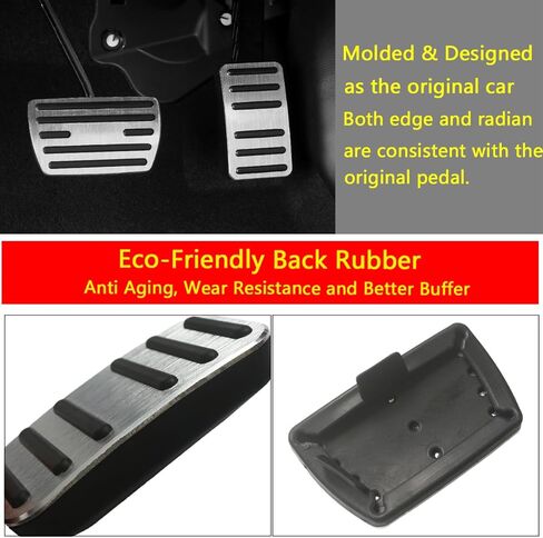 GZJUNFUGJ Anti-Slip Brake Gas Accelerator Foot Pedal Cover Cap Compatible with Honda Accord Civic 10th/11th CR-V Odyssey Insight Interior Accessories Stainless Steel Parts Mat in Kuwait