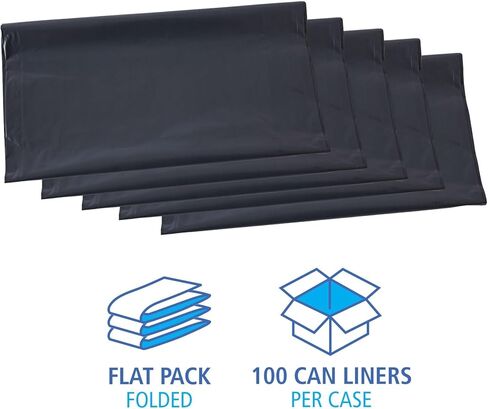 بطانات العلب الصناعية ذات الكثافة المنخفضة الخطية من Boardwalk، 56 جالونًا، 1.3 مل، 43 × 47، رمادي، 100/كرتون in Kuwait