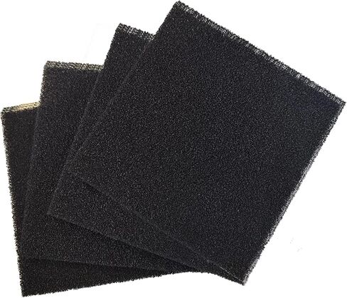 إسفنجات إسفنجية من فلتر الكربون المنشط من PurifyLogix، وسادة فلتر إسفنجية حيوية لحوض السمك، رغوة مقطوعة بالحجم لفلتر علبة حوض السمك (9 بوصة × 9 بوصة) (4 قطع) (40 نقطة في البوصة) in Kuwait