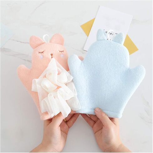 إسفنجة استحمام من HSENCHO للأطفال على شكل حيوان لطيف، قفاز استحمام ليفة ناعمة، إسفنجة غسيل ناعمة للجسم للأطفال الصغار (مجموعة من 3 قطع) in Kuwait