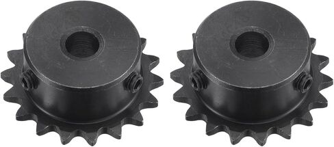 uxcell #25 Chain Roller Sprocket, 8mm Bore 1/4" Pitch 16 Tooth Single Strand Chain Sprocket, C45 Carbon Steel 25 Roller Chain Sprocket with Set Screws for ISO 04C Chain, 2Pcs in Saudi Arabia
