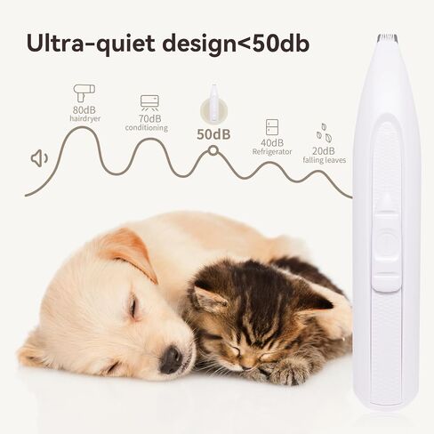 PAWBBY Dog Paw Trimmer, Dog Clippers for Grooming, Cordless Low Noise Small Pet Hair Shaver Dog Clippers - Dog & Cat, Around Face, Paw Pads, Eyes, Ears, Rump in Saudi Arabia