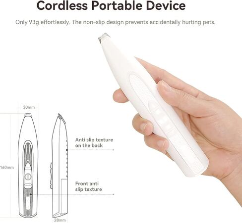 PAWBBY Dog Paw Trimmer, Dog Clippers for Grooming, Cordless Low Noise Small Pet Hair Shaver Dog Clippers - Dog & Cat, Around Face, Paw Pads, Eyes, Ears, Rump in Saudi Arabia