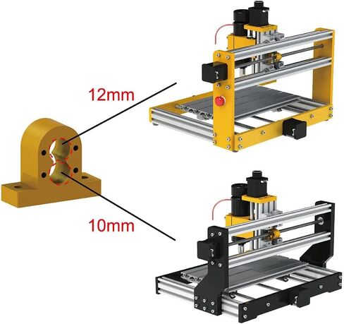 CNC 3018-PRO Z-axis مجموعة أدوات تثبيت الطاولة المنزلقة، حامل طاولة منزلق من سبائك الألومنيوم للمحور البصري بقطر 10 مم، بلاستيك أكريليك PCB PVC، آلة نقش وطحن الخشب in Kuwait