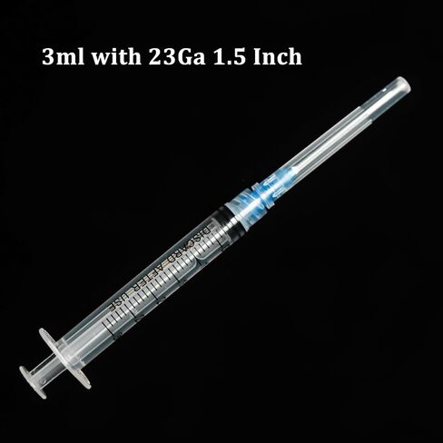 100 Pack 3ml Luer Lock with 23Ga 1.5 Inch Lab Supplies, Individual Package in Saudi Arabia