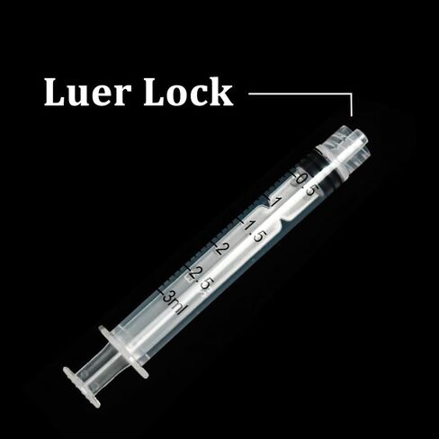 100 Pack 3ml Luer Lock with 23Ga 1.5 Inch Lab Supplies, Individual Package in Saudi Arabia
