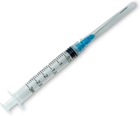 100 Pack 3ml Luer Lock with 23Ga 1.5 Inch Lab Supplies, Individual Package in Saudi Arabia