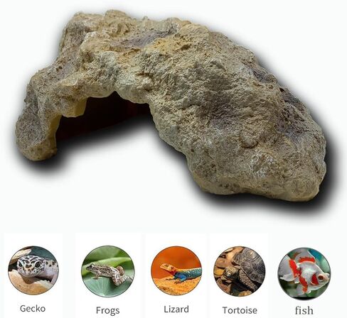 Oversize Reptile Hides and Caves Resin Rock Reptile Aquarium Habitat Hideouts Large Reptile Hiding Cave Lizard Hiding Spot for Bearded Dragon Snakes Tortoise Aquarium Terrarium Hideaway in Saudi Arabia