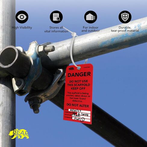 علامة السقالة المقاومة للماء BearTOOLS "لا تستخدم" - أحمر - 25 عبوة BearTOOLS في السوق الأمريكية BT-WST-RED-25 in Kuwait