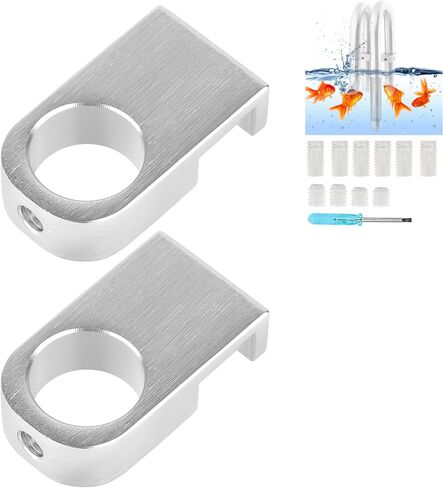 YOOSKIM Metal Lily Pipe Holder Bracket Size S Inlet&Outlet Clamp Water Hose Fix Clip for Aquarium Fish&Shrimp Tanks CO2 Diffuser System Gallon Aquarium Canister Filter Rimless Tank Accessories. in Saudi Arabia