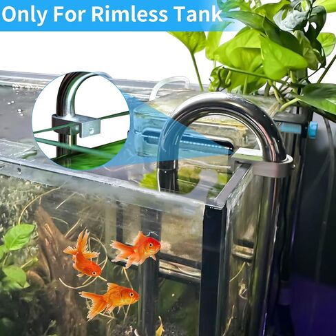 YOOSKIM Metal Lily Pipe Holder Bracket Size S Inlet&Outlet Clamp Water Hose Fix Clip for Aquarium Fish&Shrimp Tanks CO2 Diffuser System Gallon Aquarium Canister Filter Rimless Tank Accessories. in Saudi Arabia