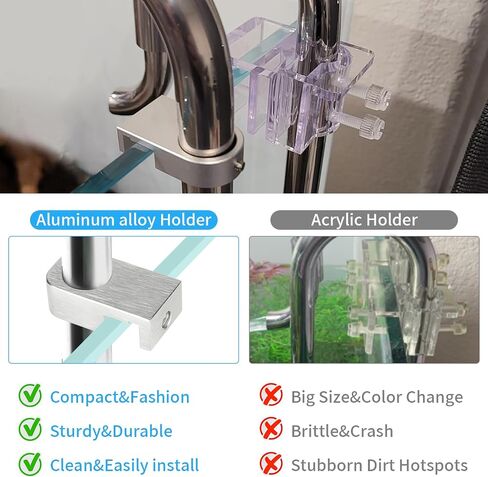 YOOSKIM Metal Lily Pipe Holder Bracket Size S Inlet&Outlet Clamp Water Hose Fix Clip for Aquarium Fish&Shrimp Tanks CO2 Diffuser System Gallon Aquarium Canister Filter Rimless Tank Accessories. in Saudi Arabia