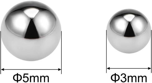 uxcell 5mm, 3mm Bearing Balls 316L Stainless Steel Precision Balls 100pcs in Saudi Arabia