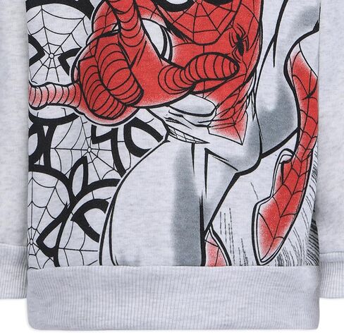 Marvel Spider-Man Boys Graphic Print 2 Piece Sweatshirt and Pants Set for Toddlers and Big Kids – Grey in Saudi Arabia