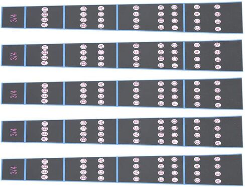 5pcs Violin Sticker Violin Finger Guide 4/4 1/8 3/4 Full Size Violin Fingerboard Sticker Position Indicator(3/4) Playing Accessories in Saudi Arabia