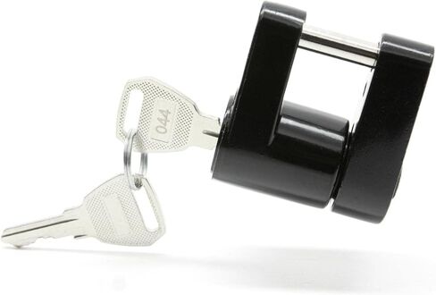 RuggedXL Black Trailer Hitch Coupler Lock, 1/4-Inch Pin Diameter, Up to 3/4-Inch Span in Kuwait