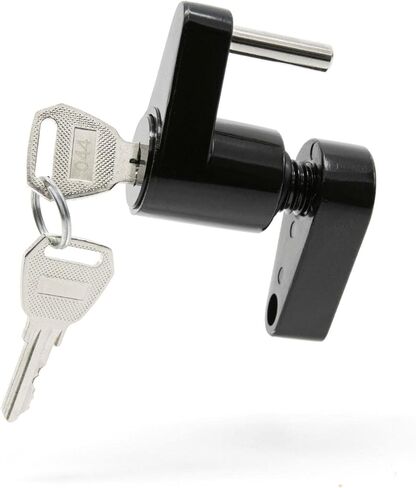 RuggedXL Black Trailer Hitch Coupler Lock, 1/4-Inch Pin Diameter, Up to 3/4-Inch Span in Kuwait