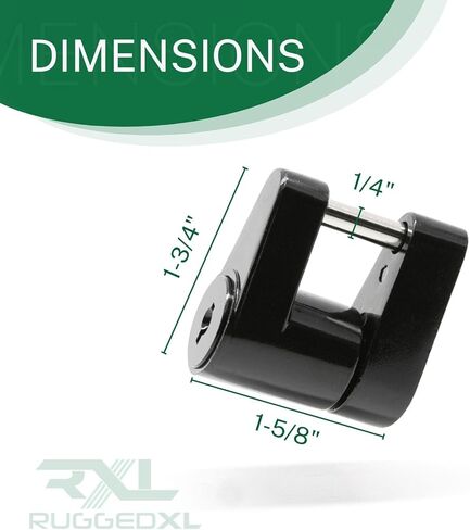 RuggedXL Black Trailer Hitch Coupler Lock, 1/4-Inch Pin Diameter, Up to 3/4-Inch Span in Kuwait