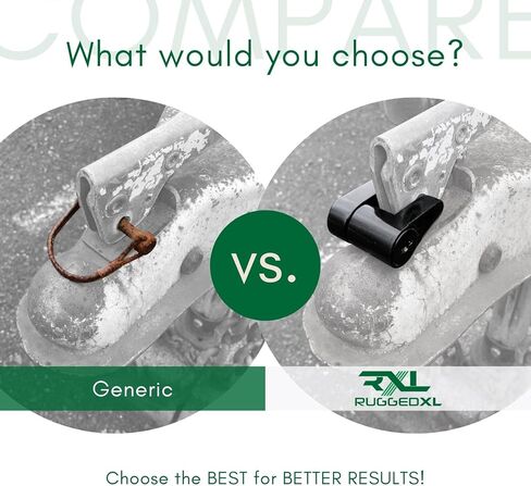 RuggedXL Black Trailer Hitch Coupler Lock, 1/4-Inch Pin Diameter, Up to 3/4-Inch Span in Kuwait