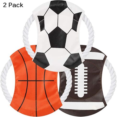 ZoyPet Dog Toys Flying Disc Rope Toy Chew Toys 2 Pack for Dogs Flying Discs Training Cotton Rope-Dog Toy Pack Set DT1-2P Footprint in Saudi Arabia