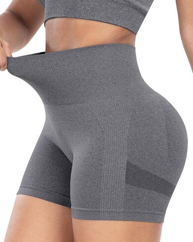 ATHVOTAR Workout Gym Biker Shorts Women: High Waisted Seamless Sports Running Butt Lifting Shorts Sets in Saudi Arabia