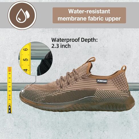 Furuian Steel Toe Shoes for Men Women Waterproof Work Shoes Safety Sneakers Shoes Comfortable Lightweight Puncture Proof Slip on Indestructible Work Shoes in Saudi Arabia
