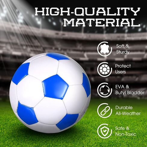 HyDren 8 Pcs Soccer Balls Bulk with Pump Operation Christmas Official Size Sport Ball Gift for Child Adult Charity Donation in Saudi Arabia