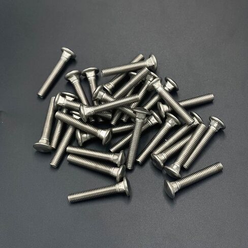 (30PCS) M6x35 Fully Threaded Carriage Bolts with Square Neck & Round Head - Metric Stainless Steel Screws/Coach Bolts (Length: 35mm; Thread Diameter: 6mm) in Saudi Arabia