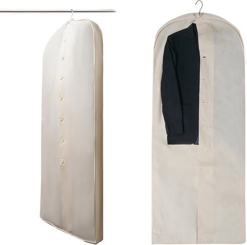 100% Cotton Garment Bag | Long | Breathable Garment Bags for Hanging Clothes | Garment Storage Bag for Long Dresses & Coats Storage | Pack of 1 (42 Inch) in Saudi Arabia