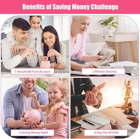 52 Week Money Saving Challenge Binder, A5 Money Saving Binder with 100 Envelopes Money Saving Challenge Binder Budget Book to Easy and Fun Way to Save $1378 or $5,050 in Saudi Arabia