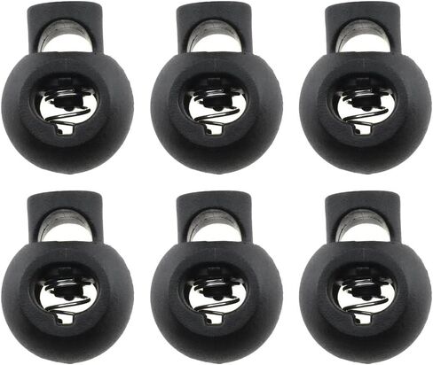 Hao Pro 20mm Width Plastic Cord Lock Strong Spring Keep Position Convenient Adjust Easy Operate Spring Toggle Stopper Lanyard String Cord Clips Black 22 PCS for Sweatpant Elastic Strap Sewing Bags in Saudi Arabia